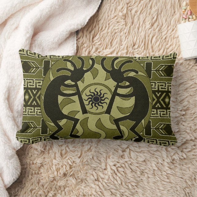 Southwestern Design Tribal Sun Kokopelli Lendenkissen (Decke)