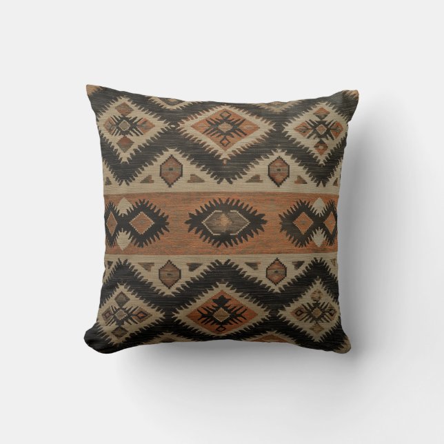 Southwestern Diamond Tribal Pillow Kissen (Vorderseite)