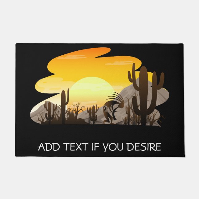 Southwestern Flute Kokopelli Doormat Fußmatte (Vorderseite)