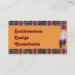 Southwestern Hairpipe and Feathers Visitenkarte