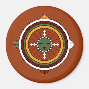 Southwestern Hopi Native American Tribal Sun Face Magnet