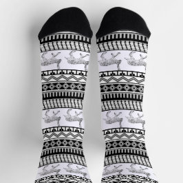 Southwestern Jackrabbit und geometrisch gestreift Socken