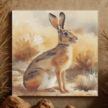Southwestern Jackrabbit Wüste Wildlife Art