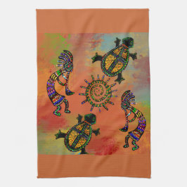 SOUTHWESTERN KOKOPELLI ART GESCHIRRTUCH