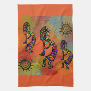 SOUTHWESTERN KOKOPELLI ART GESCHIRRTUCH