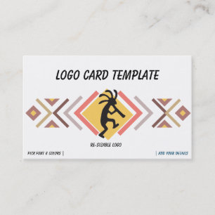 Southwestern Kokopelli Logo Business Card Visitenkarte