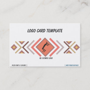 Southwestern Kokopelli Logo Business Card Visitenkarte