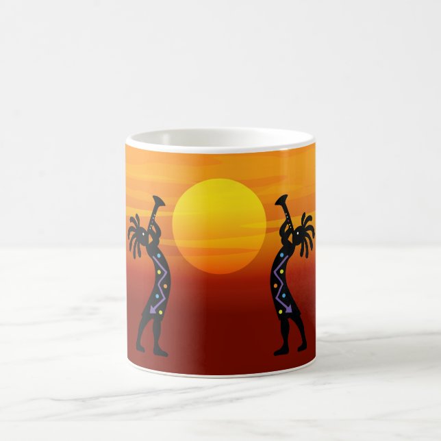 Southwestern Kokopelli Sunset Kaffeetasse (Mittel)