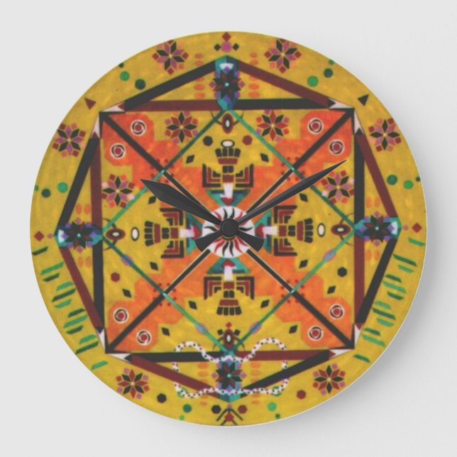 SOUTHWESTERN LARGE ROUND WALL CLOCK GROßE WANDUHR (Vorderseite)