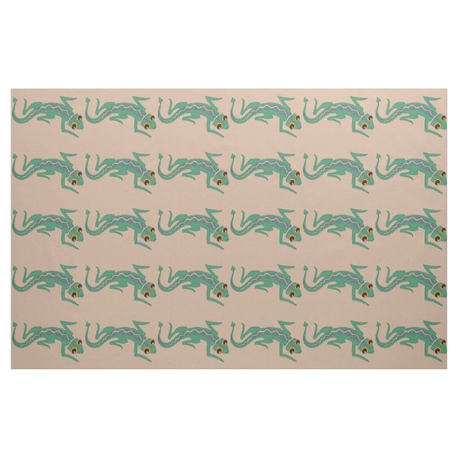 Southwestern Lizard mit blassem Lila Streifen Stoff (Fat Quarter (45,7 x 55,9 cm))
