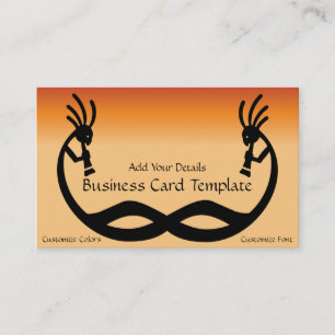 Southwestern Logo Two Kokopelli Business Card Visitenkarte