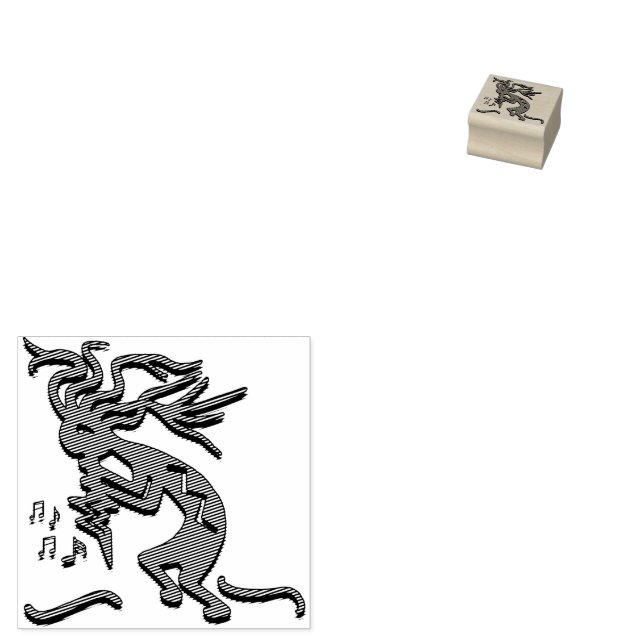 Southwestern Musicial Merrymaker Kokopelli Artwork Gummistempel (Stempel)