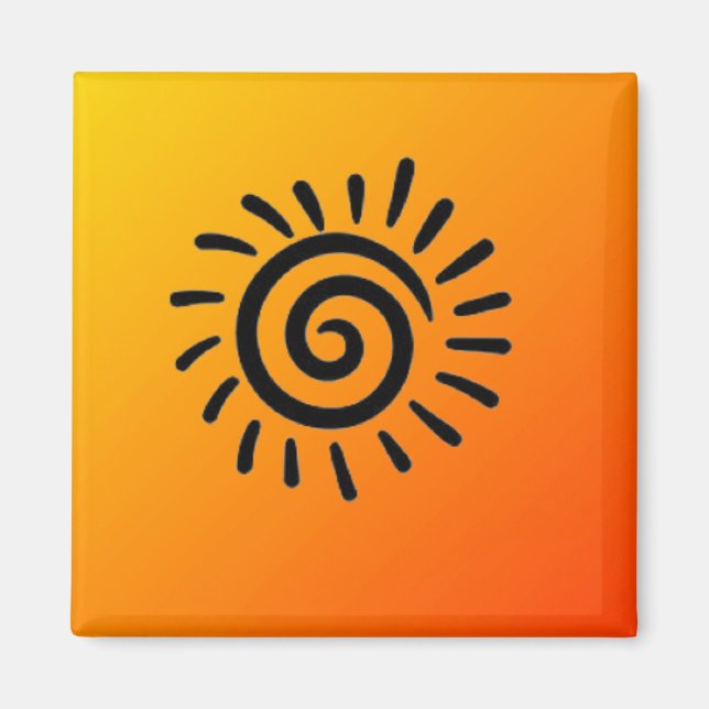 Southwestern Native American Sun Symbol Magnet (Vorne)