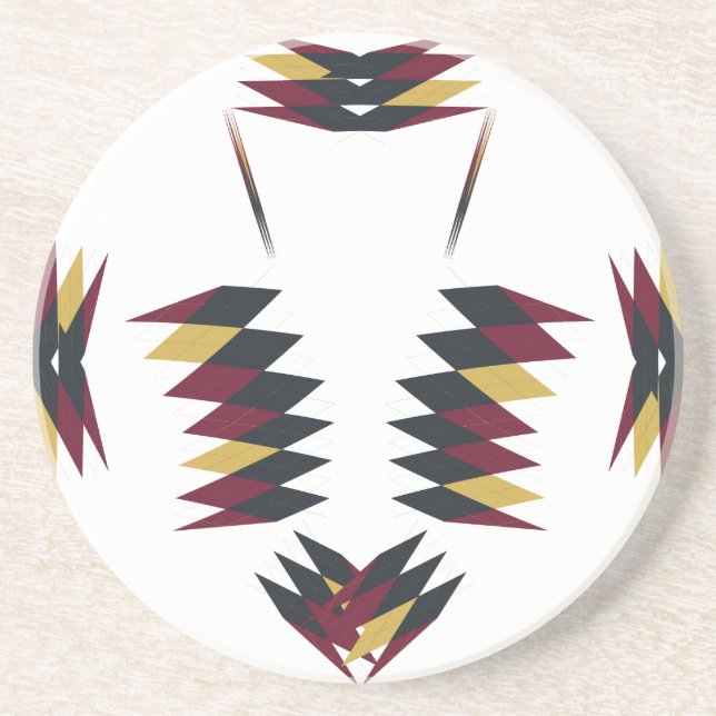 Southwestern Native Art Pattern Getränkeuntersetzer (Vorne)