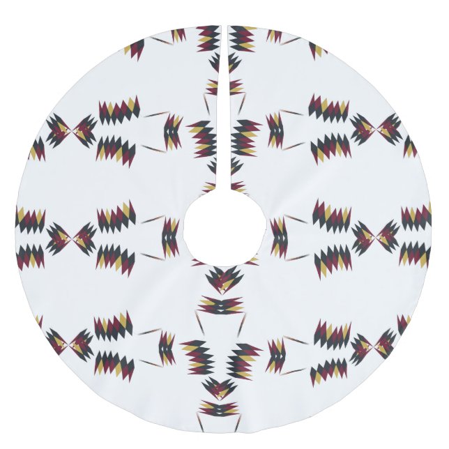 Southwestern Native Art Pattern Polyester Weihnachtsbaumdecke (Vorderseite)