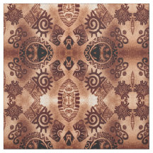 Southwestern Native Pictograph Brown Muster