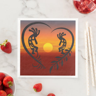 Southwestern Party Kokopelli Napkins Serviette