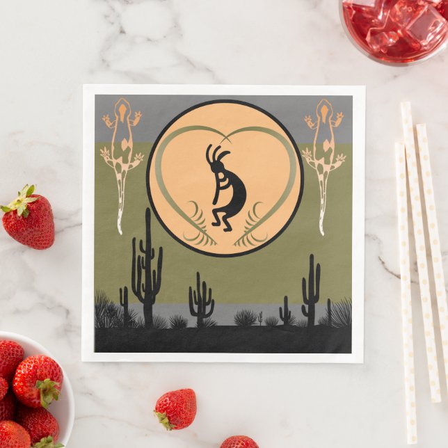 Southwestern Party Kokopelli Napkins Serviette (Beispiel)