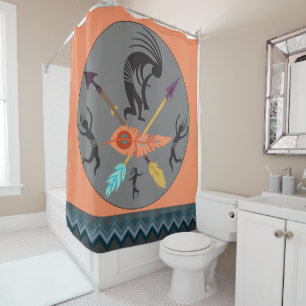 Southwestern Party Tancing Kokopellis Duschvorhang