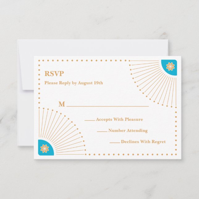Southwestern Santa Fe Response Card RSVP Karte (Vorderseite)