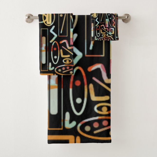 Southwestern Scratch Art Pattern Badhandtuch Set (Insitu)