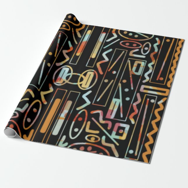 Southwestern Scratch Art Pattern Geschenkpapier (Ungerollt)