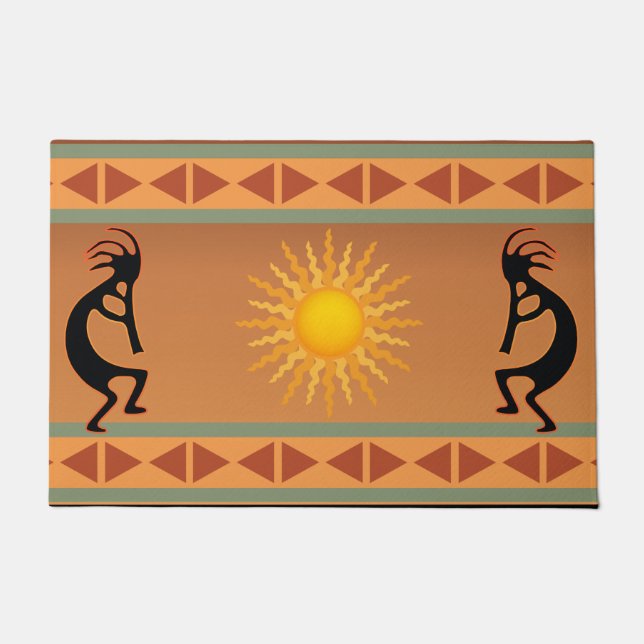 Southwestern Sun Kokopelli Doormat Fußmatte (Vorderseite)