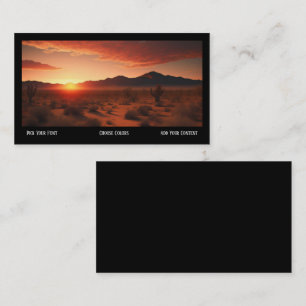 Southwestern Sunset Wüste Business Card Visitenkarte