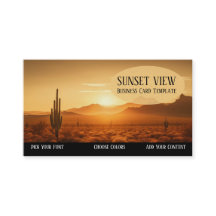 Southwestern Sunset Wüste Business Card