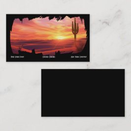 Southwestern Sunset Wüste Business Card Visitenkarte