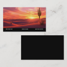Southwestern Sunset Wüste Business Card Visitenkarte