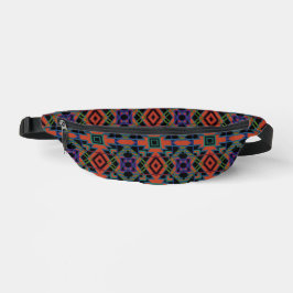 Southwestern Symmetrical Tiled Pattern Line Art Bauchtasche