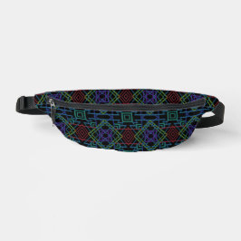Southwestern Symmetrical Tiled Pattern Line Art Bauchtasche