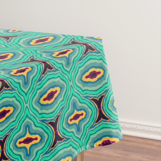 Southwestern Tropical Boho Chic Geode Art Tischdecke (Beispiel)