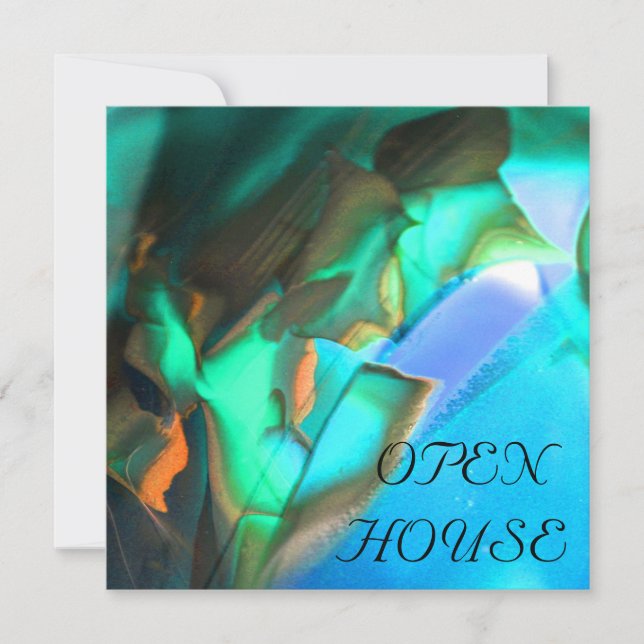 SOUTHWESTLICHER FLAIR TURQUOISE ORANGE ANNOUNCEMEN EINLADUNG (Vorderseite)