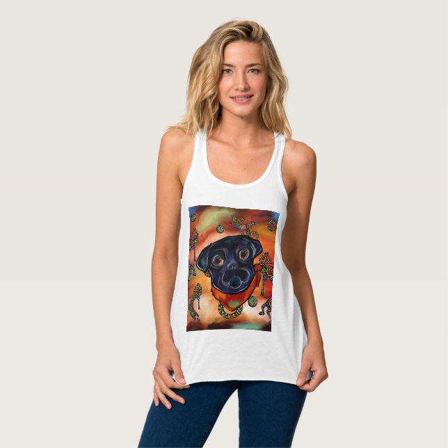SOUTHWESTLICHER MOPS TANK TOP (Vorderseite Vollansicht)