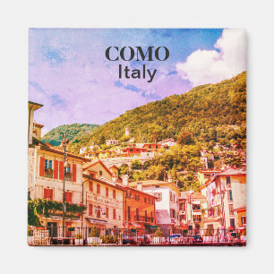 Souvenir aus Como, Italien im Vintage-Stil Magnet