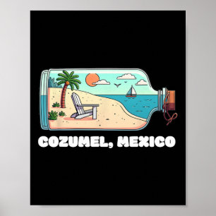 Souvenir aus Cozumel Mexiko Urlaub Reise Männer Poster