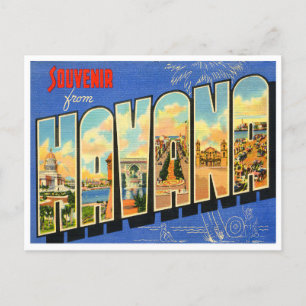 Souvenir aus Havanna Vintage-Reisepostkarte Postkarte
