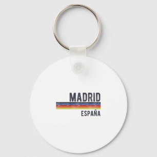 Souvenir aus Madrid Spanien Skyline Männer Frauen Schlüsselanhänger