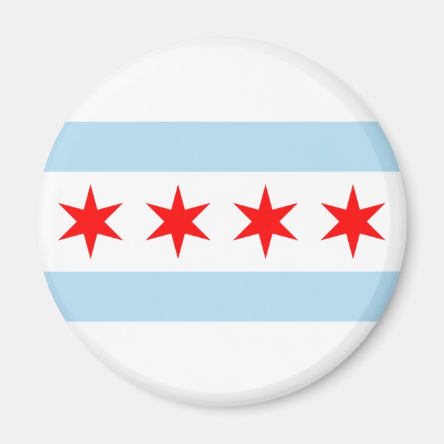 Souvenir Chicago Flag Magnet (Vorne)