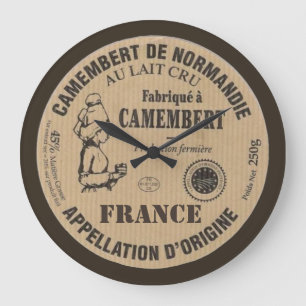 Souvenir de France: Le camembert Große Wanduhr