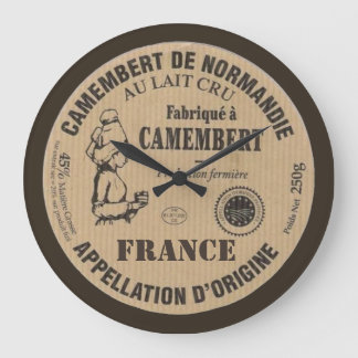 Souvenir de France: Le camembert Große Wanduhr