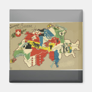 Souvenir De La Suisse, Vintag Magnet