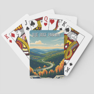 Souvenir der Blue Ridge Parkway aus der Vintage-Ze Spielkarten
