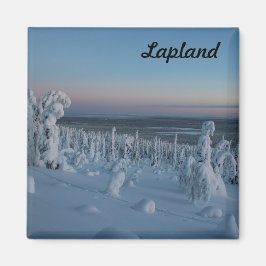 Souvenir Forêt enneigée de Laponie Magnet