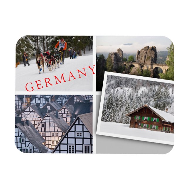 Souvenir-Foto-Collage aus Deutschland Magnet (Horizontal)