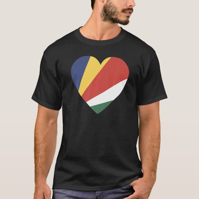 Souvenir für Männer unter der Flagge der Seychelle T-Shirt (Vorderseite)