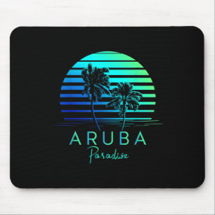 Souvenir für Urlaub mit Vintage-Strandvibes auf Ar Mousepad