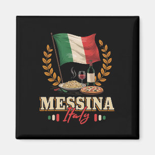 Souvenir Messina Italien Urlaub Italienische Flagg Magnet
